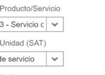Catálogo de Productos y servicios SAT