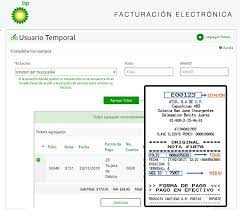Gasolinera BP Facturación ¿