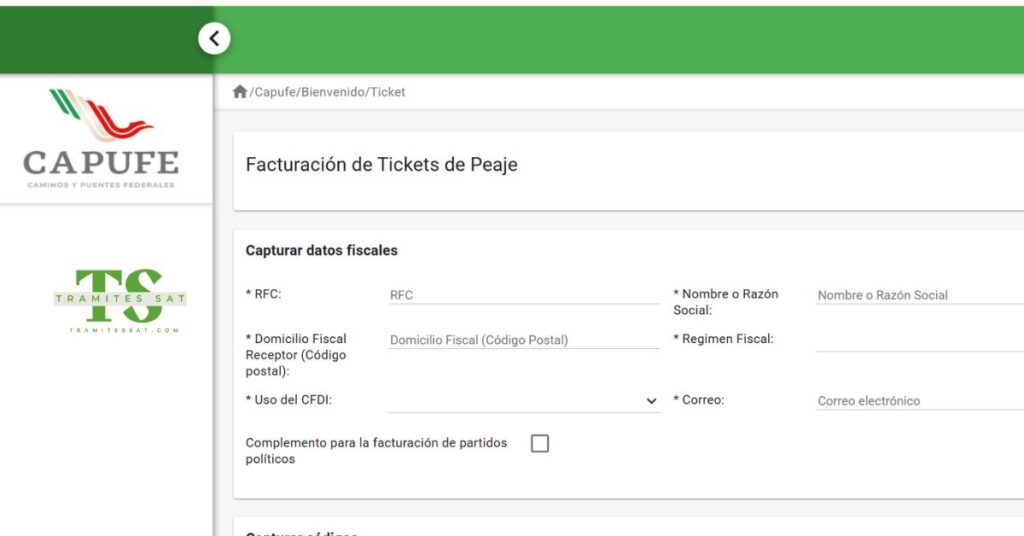 Facturación en CAPUFE