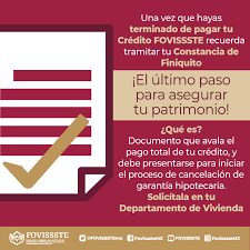 Constancia de Finiquito FOVISSSTE