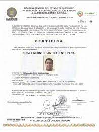 Carta de Antecedentes no Penales Chilpancingo