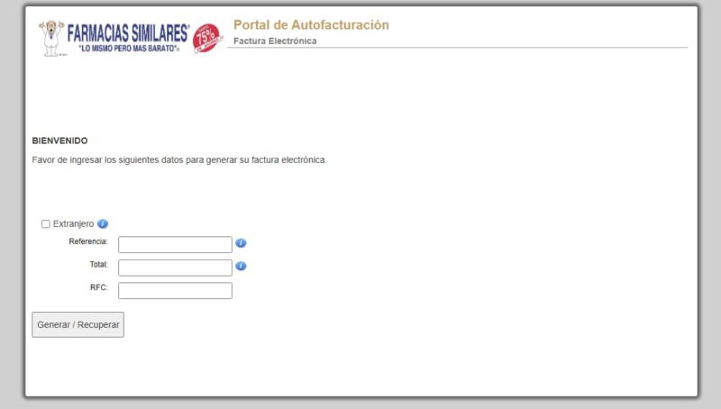 facturar farmacias similares
