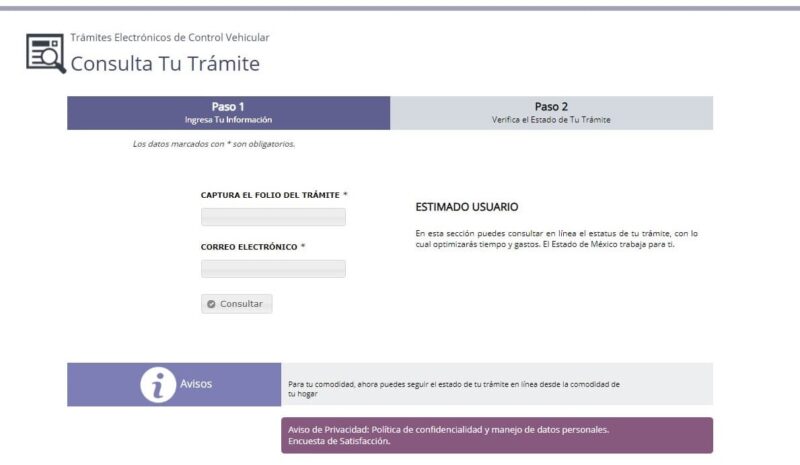 ¿Como verificar el estado de tu trámite en el sistema de reemplacamiento Edomex?
