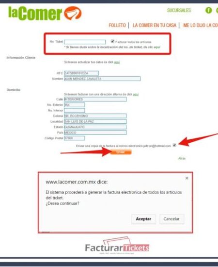 ¿Cómo se factura en La Comer? pasos para facturar tu ticket del super